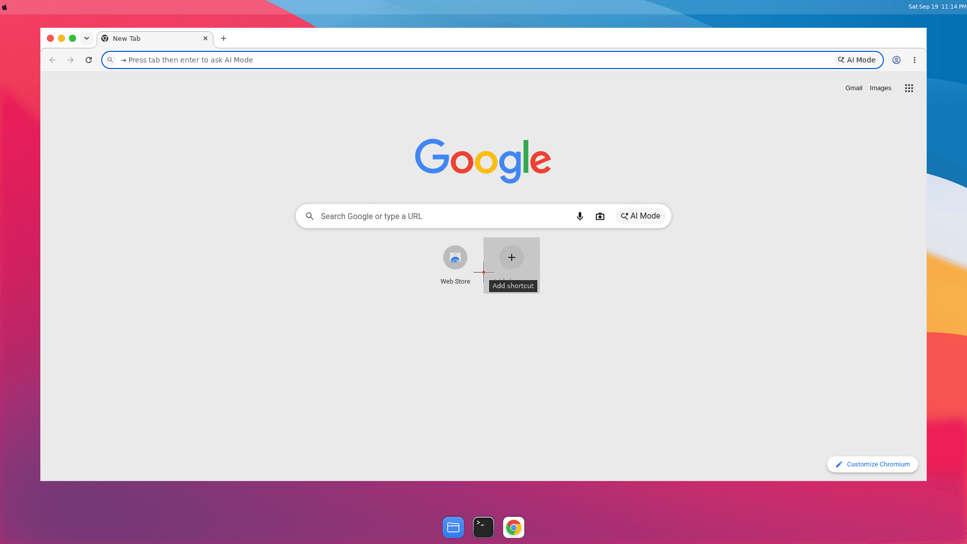 A session's desktop with a browser open, captured with session.computer.screenshot()